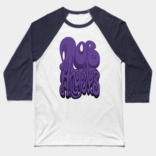 Los Angeles lettering art - ultra violet Baseball T-Shirt